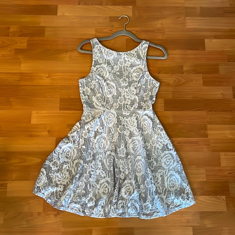 Pale blue lace dress